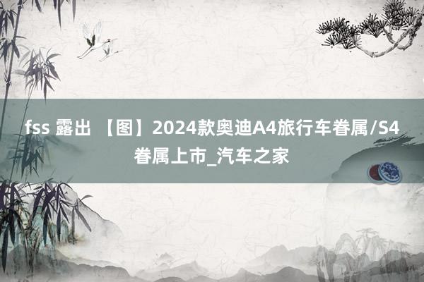 fss 露出 【图】2024款奥迪A4旅行车眷属/S4眷属上市_汽车之家